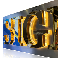 Enseigne Lumineuse Lettres 3D Personnalisées en Acrylique Cristal Enseignes Rétroéclairées Logo Commercial Publicitaire Extérieur