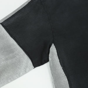 เสื้อฮู้ดฮิปฮอปแบบสองชิ้นสั่งทำพิเศษสำหรับผู้ชาย ปักตัวอักษรตัดสี ระบายอากาศได้ดี เนื้อผ้าถักนิตติ้งเนื้อหนา ทรงหลวม ผ้าฝ้าย แขนยาว - Product Image 3