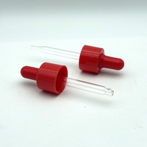Pipette compte-gouttes en verre rouge 20-415 pour flacons d'essences et d'huiles essentielles – Bouchons et pipettes élégants - Product Image 2