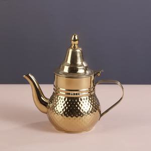 Bouilloire en acier inoxydable à motif marocain, infuseur en maille, non magnétique, design moderne et minimaliste, compatible gaz et <span class=keywords><strong>induction</strong></span> - Product Image 5