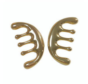 spa use wellness Scalp <b>Massage</b> products five teeth metal gua sha comb gold color Relaxation <b>Massage</b> <b>Tool</b> for head - Product Image 4