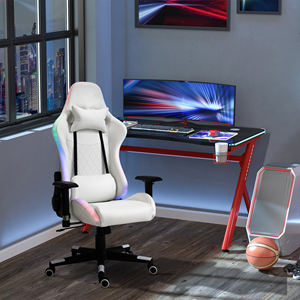 Chaise de Gaming ergonomique en cuir Pu, couleur blanche légère, prix d'usine - Product Image 5