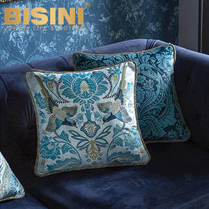 Ipomoea <span class=keywords><strong>Alba</strong></span> estilo azul flores pájaros diseño cojines para lectura reposo en cama <span class=keywords><strong>serie</strong></span> festiva sala de estar jardín luz de la luna - Product Image 3