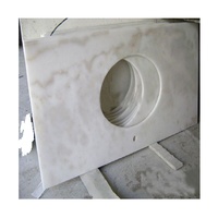Plans de toilette en marbre blanc de Chine avec design moderne, surface polie, options et prix personnalisés