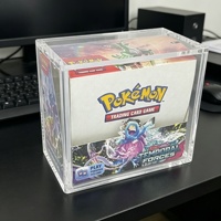 Boîte de présentation pour booster box, protection en acrylique transparent pour booster box de cartes à collectionner TCG avec couvercle magnétique, protection UV
