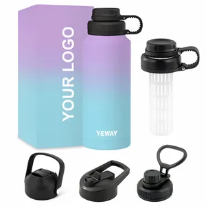 32oz Vacuum Wide Mouth Water Bottle Tumbler sport water bottle Stainless Steel Bottle With Filter