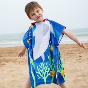 Toalla con Capucha para Niños, Poncho de Algodón para Cambiarse en la Playa, Toalla de Baño Infantil con Estampado de Dibujos Animados, Personalizable OEM - Product Image 3