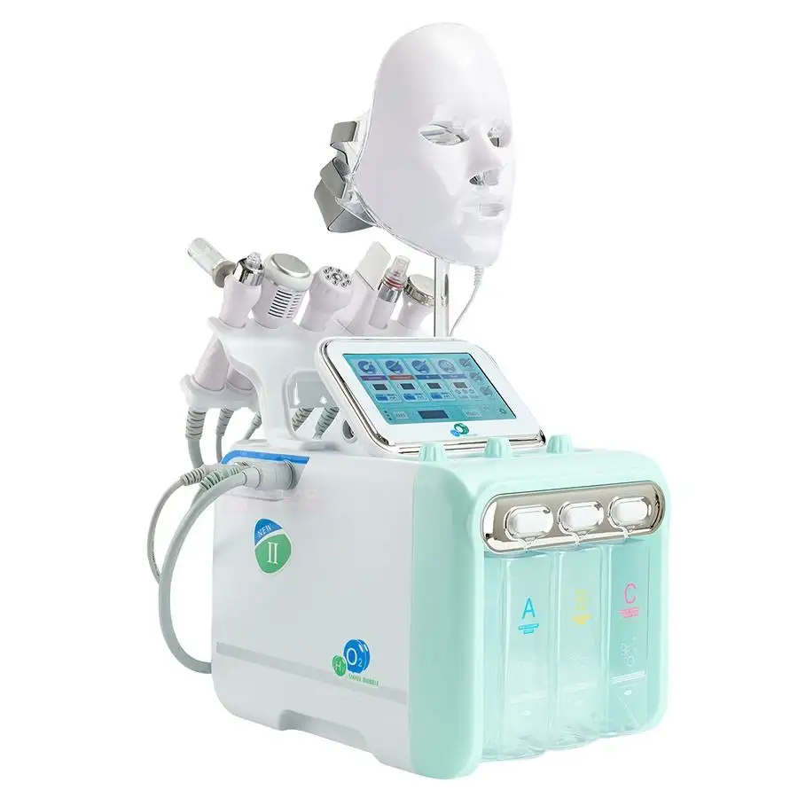 7 In 1 Hydro Dermabrasie Machine Aqua Peeling Radiofrequentie Huidverstrakking Gezicht Huidverzorging Hydrabrasie Gezichtsmachine