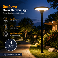 Lampe solaire à économie d'énergie pour extérieur, IP65 étanche, matériau ignifuge V0, garantie 3 ans pour aménagement paysager, patio et allée
