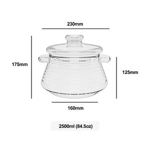 Olla de Cocina de Vidrio de Borosilicato de Alta Calidad de 2500 oz (84.5 oz), Nuevo Diseño, Uso Familiar, Gran Capacidad, Libre de BPA, Resistente al Calor, Apta para Lavavajillas - Product Image 6