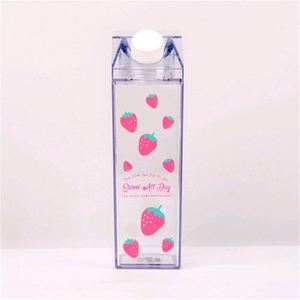 500Ml Promotion Gift Square Lid Plastic Custom <b>Water</b> <b>Bottles</b> Bamboo Lid <b>Foldable</b> <b>Water</b> <b>Bottle</b> - Product Image 3