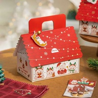 Boîte cadeau surprise de Noël - Boîte alimentaire en papier laminé mat pour bonbons, biscuits et en-cas