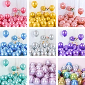 Ballons en latex épais de haute qualité pour la vente en gros, décoration de fête, Pâques, Diwali, carnaval, événements, couleurs vert, or, violet, chrome - Product Image 6