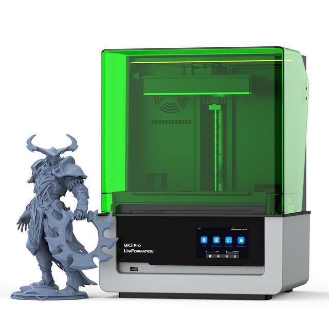 UniFormation GK3 PRO  LCD Printer 0.3'' LCD Photocuring Resin 3d Model Making Printer with Build-in Heating System & Odor Filter
