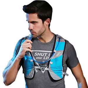 Veste d'hydratation pour course à pied en vente chaude, sac à dos d'extérieur, veste de course réfléchissante, porte-téléphone, équipement pour hommes et femmes, noir - Product Image 6