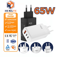 EU UK US AU 65W Adaptateur de charge USB C à 3 ports Multi Super Fast Charging Power Plug Cube USB C Wall Charger Block