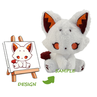 Porte-clés en peluche personnalisés en gros, porte-clés animaux en peluche, peluches réconfortantes brodées en nylon à poils longs