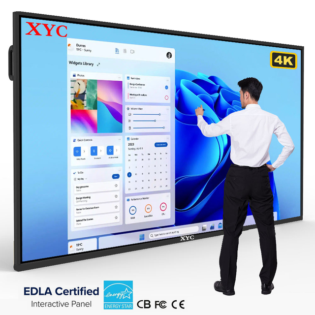 65 75 85 86 98 110 Inch 4K UHD LED Interactive Flat Panel Multi-Touch 40 Points Smart Whiteboard for Meeting & Education