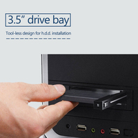 علبة Unestech ثنائية الفتحات مقاس 2.5 بوصة بدون صينية لتخزين أقراص SSD من نوع SATA 3 و Type-C مع خاصية التبديل السريع لفتحة الأقراص مقاس 3.5 بوصة