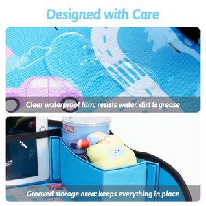 Free sample Kids Car Seat Tray for Travel Carseat <b>Table</b> Tray for Road Trip Activities <b>Toddler</b> Lap Desk Organizer for Airplane - Product Image 5