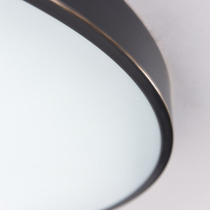Plafonnier LED de style nordique moderne, luminaire rond créatif et unique pour chambre à coucher, salon, puissance 30W, corps de lampe en cuivre - Product Image 3