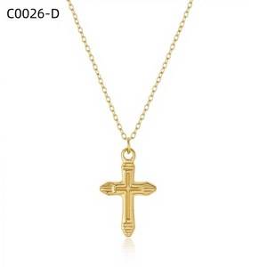 Amy Amy <b>Cross</b> Pendant Necklace Silver Plated Stainless Steel <b>Chain</b> For Women Classic Religious Jewelry Gift Everyday Wearing - Product Image 2