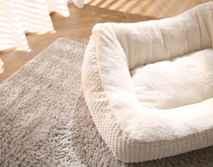 Cozy Dog Sofa Bed Etiqueta privada personalizada Tela a cuadros Desmontable Pet Bolster Bed - Product Image 3