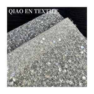 Tela bordada con cuentas 3D de textura pesada, nueva malla hueca para vestidos de niños, bolsos, 120GSM, Textiles lisos para el hogar, materiales hechos a mano - Product Image 5