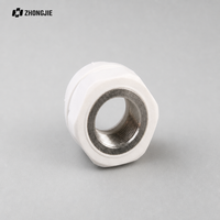 Raccord femelle PPR 20 mm à 75 mm (1/2 à 5/2 pouces) BSP PN25 avec insert en laiton, adaptateur hexagonal pour tuyau d'eau chaude et froide