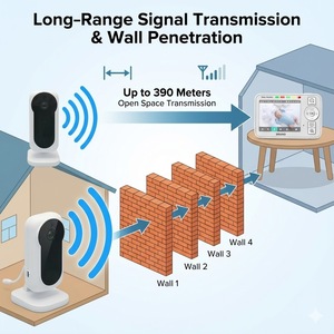 Secured Non-<b>WiFi</b> Video Baby Monitor with 390 m Long-Range Transmission, Night Vision, and Private Infant Monitoring - Product Image 6