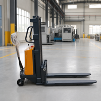 Approvisionnement direct usine : Chariot élévateur semi-électrique 1,5T, mât simple, semi-automatique, hauteur de levage 2m/3m, pour entrepôt
