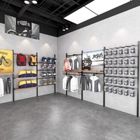Support mural pour veste de moto et casque, présentoir de vente au détail, étagère de présentation, support de présentation pour sac à dos