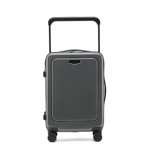 Valise de voyage à roulettes 4 roues personnalisée Valise à roulettes à ouverture frontale Valise à main Large tige de traction Bagages cabine en ABS PC - Product Image 1