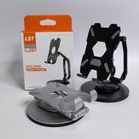 portable en alliage d'aluminium Rotation à 360 degrés Réglable Pliant Paresseux Tablette Support de téléphone portable de bureau