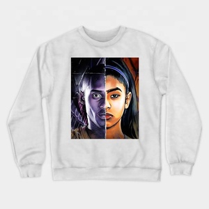 2025 hommes de haute qualité sweats surdimensionnés goutte épaule blanc col rond épais poids lourd hiver sweat - Product Image 5