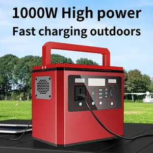 110V220V แบตเตอรี่ลิเธียมไอออนแบบชาร์จไฟได้1000W เครื่องกำเนิดไฟฟ้าพลังงานแสงอาทิตย์แบบพกพาสถานีพลังงานสำหรับ computor Mo