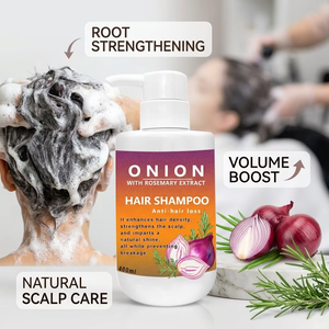 Champú Natural de Cebolla con Extracto de Romero 400ml, Fortalece el Cuero Cabelludo, Engrosa el Cabello y Reduce la Rotura - Product Image 1