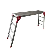 Plate-forme de travail polyvalente en aluminium Echelle d'escalier 4 marches Tabouret pliant Banc avec grande taille