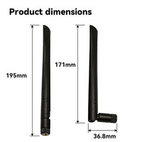 Antenne WiFi 2,4 GHz 5dBi à gain élevé, connecteur SMA mâle, pliable, en caoutchouc TPEE, pour routeur sans fil, caméra de sécurité, appareils IoT