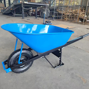 <span class=keywords><strong>Brouette</strong></span> de chantier robuste 80L 100L <span class=keywords><strong>110L</strong></span> avec poignée en bois, capacité 180kg, modèle WH6601 - Product Image 5
