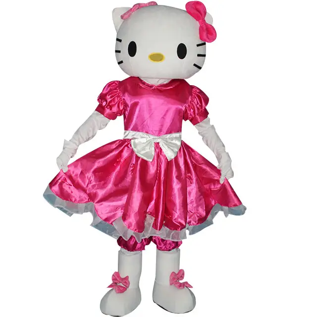 HI fiyat yetişkin boyutu için hello kitty maskot kostüm partisi cosplay
