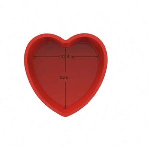 Large Heart Orange <b>Silicone</b> Cake Mold Nonstick Food Grade Silicon <b>Baking</b> Pan Single OPP Bag Packed - Product Image 3