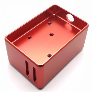 Boîtier électronique en tôle d'aluminium anodisé rouge sur mesure, boîtier d'alimentation, fabrication OEM, vente en gros - Product Image 1