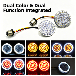 Panneau d'ampoules de clignotants LED pour moto Harley, lampe indicatrice universelle modifiée, pièces de rechange - Product Image 3