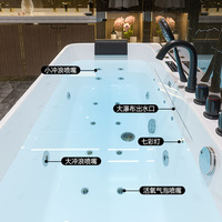 2025 Hôtel Autoportant Acrylique Baignoire Jet Massage Baignoires Extérieures Trempage Bains