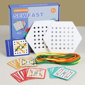 Wooden Educational Double Sided Lacing for 5 to 7 Year Olds-Sewing Cards Develop Fine Motor Skills - Product Image 6