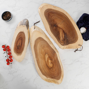 Gỗ keo Thô Cắt toàn bộ gỗ thớt gỗ tự nhiên hình dạng bất thường bánh mì trái cây Hội Đồng Quản trị cắm trại ăn uống Hội Đồng Quản Trị - Product Image 3