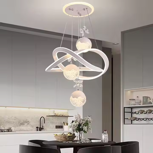 <span class=keywords><strong>Lustre</strong></span> nordique créatif en cristal pendentif en fer de taille moyenne pour salon salle d'exposition intérieure Bar inspiré - Product Image 3