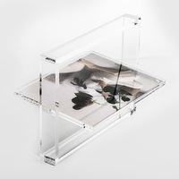 Cadre photo rotatif double face en acrylique transparent, support de table pour affichage, cartes de menu, décoration de bureau et de maison, fabriqué en Chine