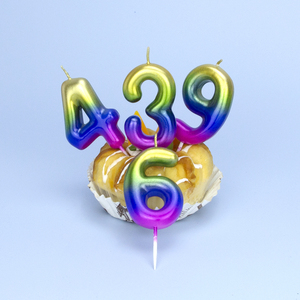 Velas Numéricas para Pastel de Cumpleaños, Decoración de Lujo con Números en Degradado Dorado, Directo de Fábrica - Product Image 4